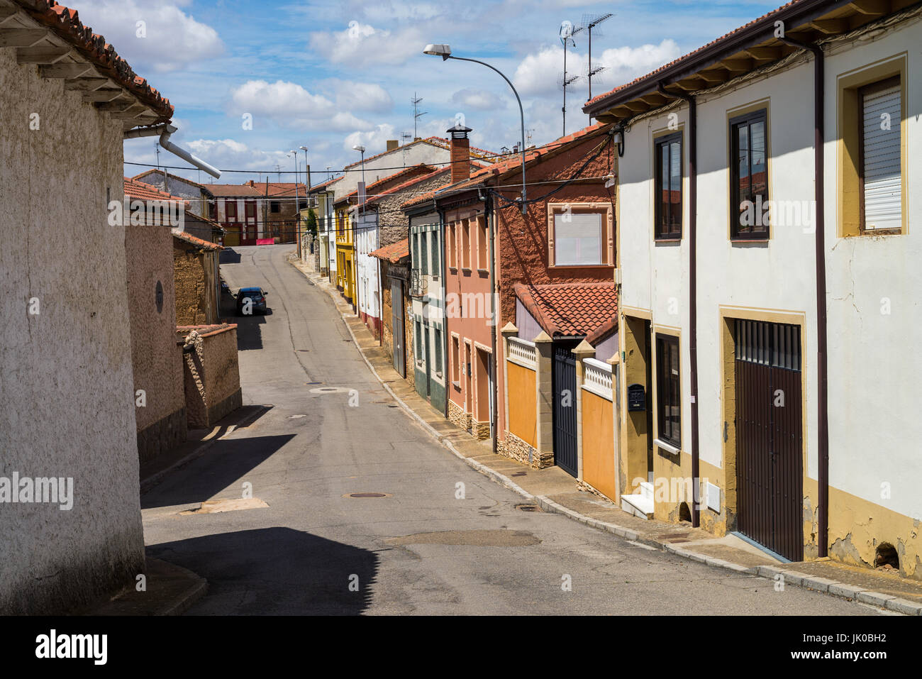 Villar de Mazarife, province de León, Espagne. Camino de Santiago. Banque D'Images