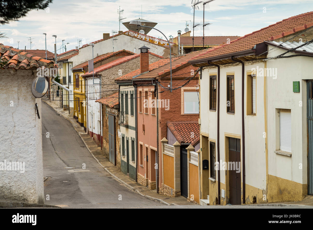 Villar de Mazarife, province de León, Espagne. Camino de Santiago. Banque D'Images