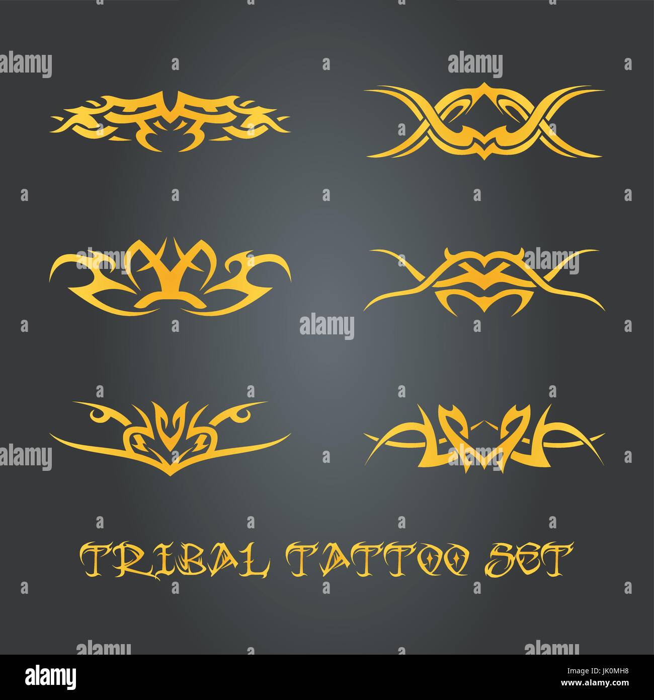 Ornements Tribal tatouage de dessins et modèles Illustration de Vecteur