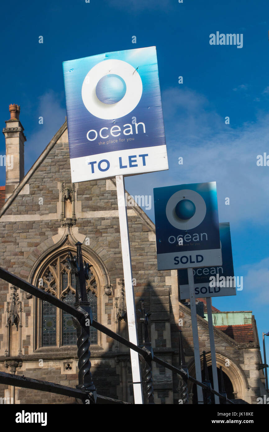 BRISTOL : SIGNES DE LAISSER Banque D'Images