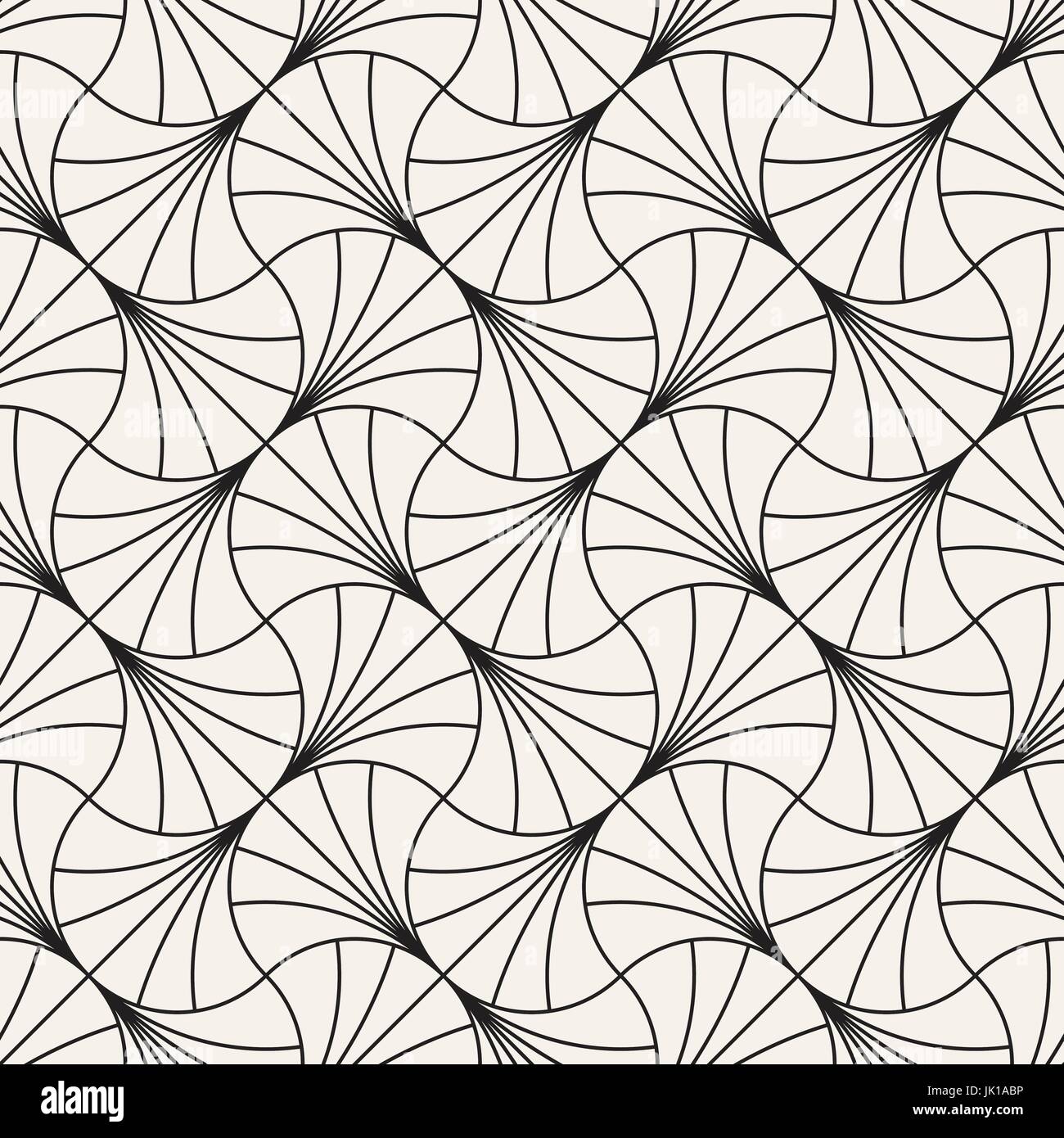 Seamless Vector Pattern Lignes arrondies. La conception d'arrière-plan géométrique abstraite. Carrelage géométrique circulaire Lattice Illustration de Vecteur