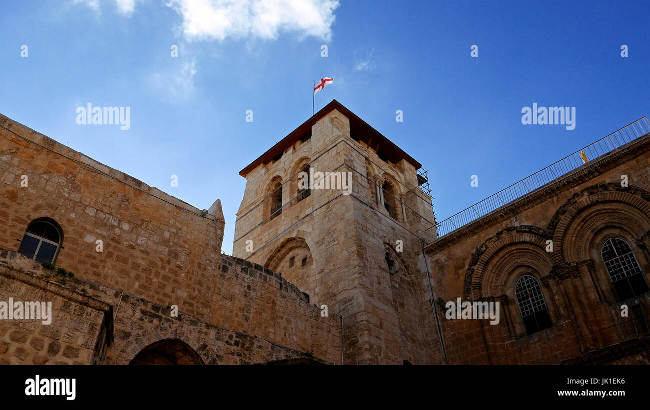 Toit de l'église Saint-Sépulcre à Jérusalem Banque D'Images