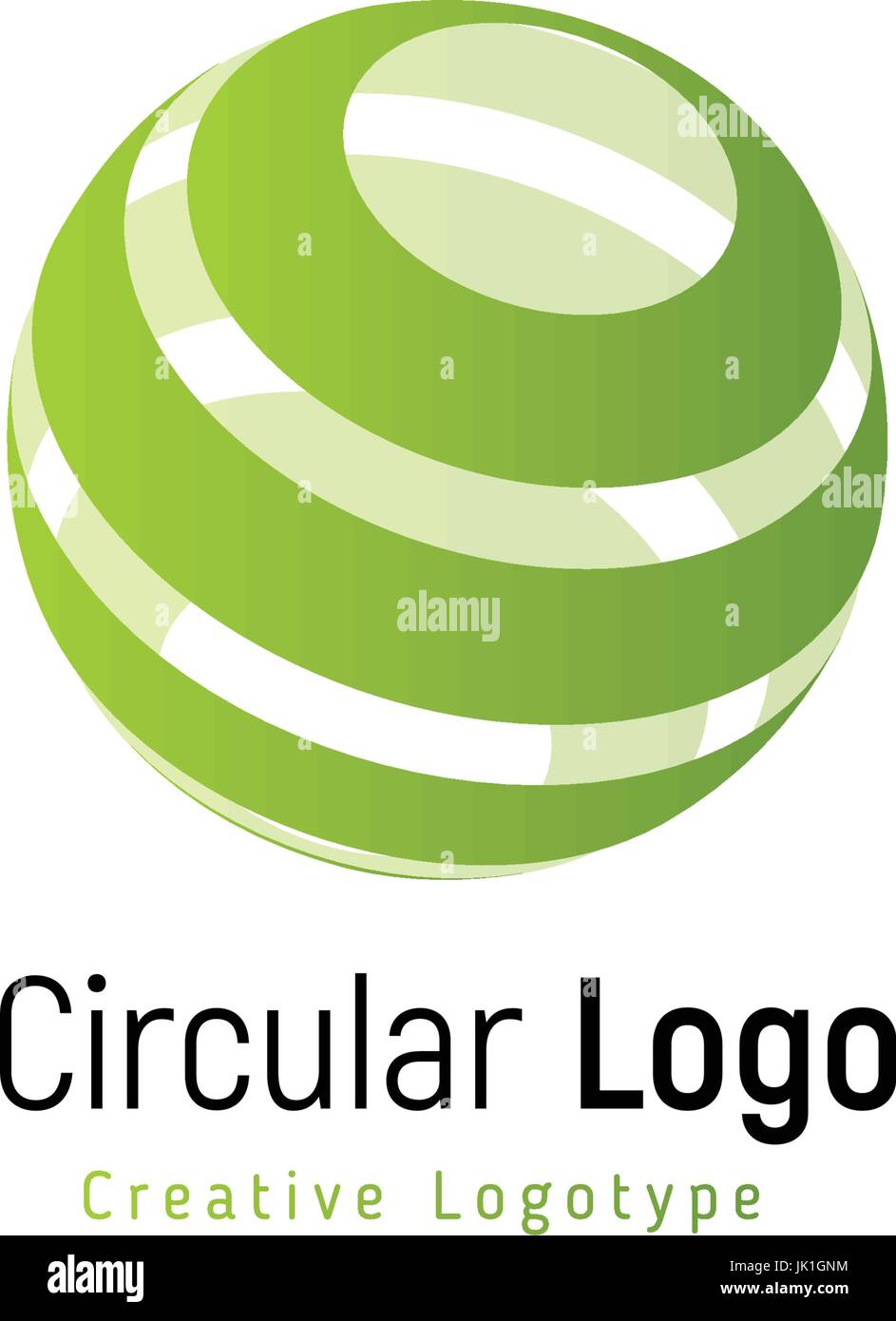 Abstract green forest signe. Résumé dépouillé logo vector, modèle simple de turbulence ronde logotype. Illustration de Vecteur