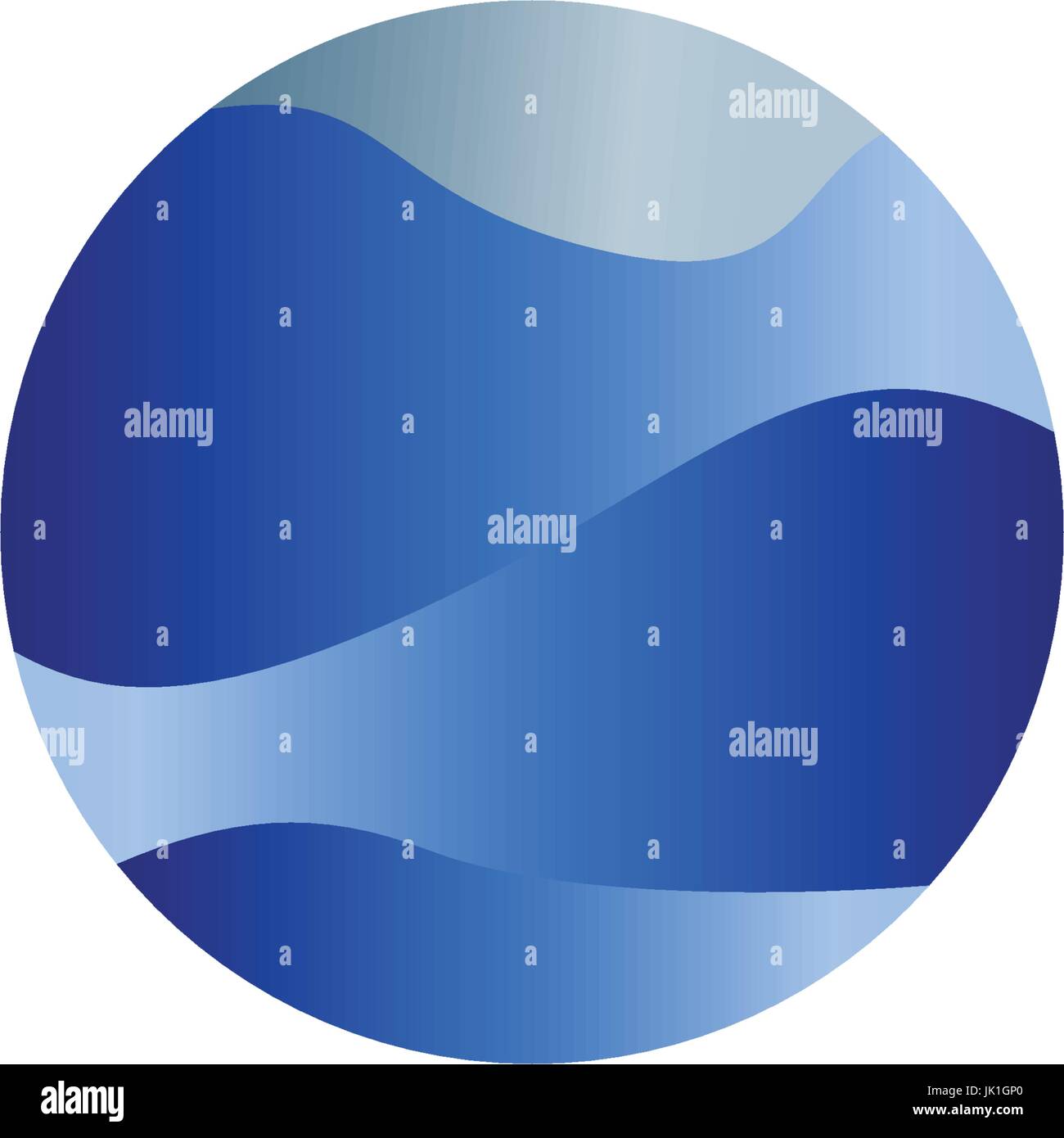Résumé La forme ronde isolée, liquide couleur bleu océan, vague et sky, cloud logo. Logotype vectoriel stylisé de l'eau. Illustration de Vecteur