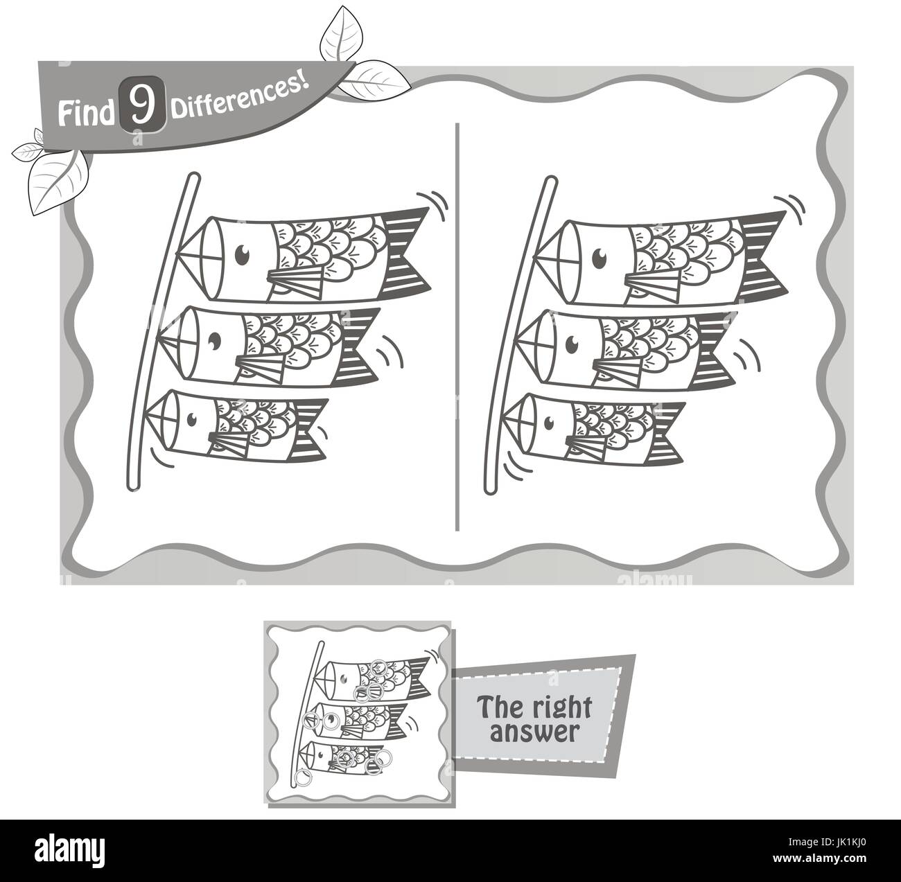 Jeu visuel pour les enfants et les adultes. Tâche de trouver 9 différences dans l'illustration à la commission scolaire. vector illustration noir et blanc Illustration de Vecteur