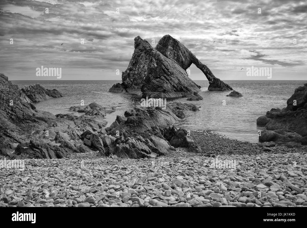 Portnockie rock fiddle bow Ecosse Banque D'Images