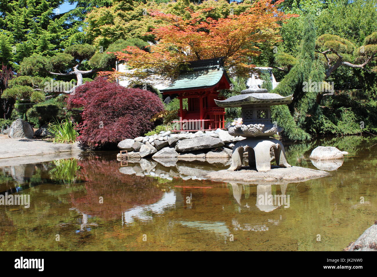 Pagode japonaise au point defiance park à Tacoma Banque D'Images