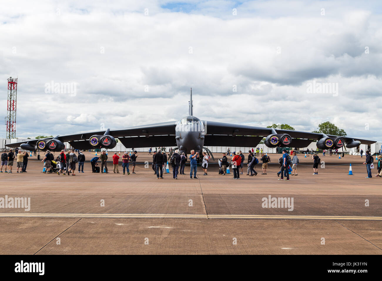 B-52 Stratofortress de l'USAF vu au 2017 Royal International Air Tattoo à Fairford Royal Air Force dans le Gloucestershire - la plus grande militar Banque D'Images