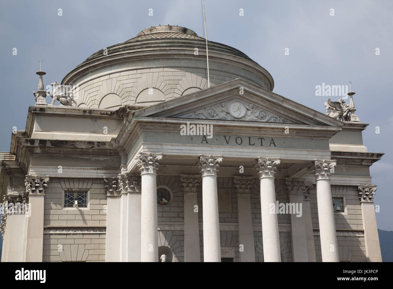 L'Italie, la Lombardie, région des lacs, lac de Côme, Tempio Voltiano, Côme, musée de Côme-né Alessandro Volta, inventeur de la pile électrique Banque D'Images