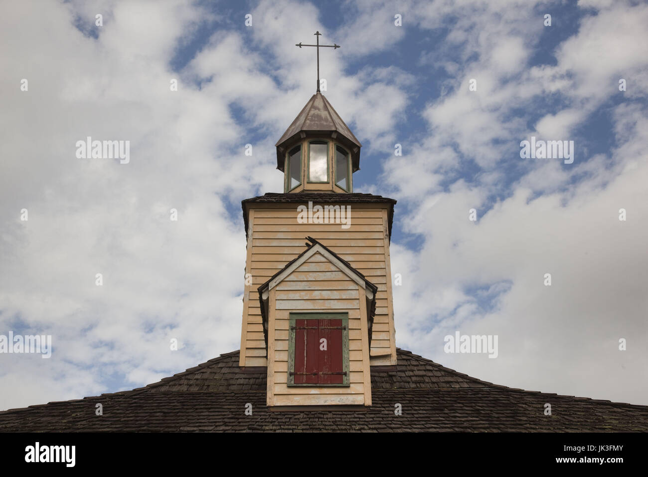 USA, Louisiane, pays Cajun, Lafayette, Vermillonville Créole Cajun Patrimoine et traditions populaires du parc, La Chapelle des église Attakapas, extérieur Banque D'Images