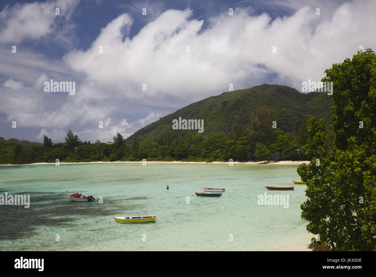 Seychelles, Mahe Island, Port Glaud, front de mer Banque D'Images