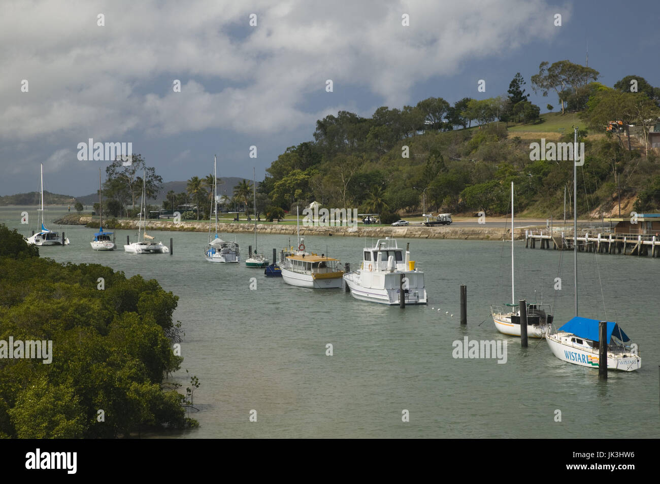 L'Australie, Queensland, Capricorn Coast, Gladstone, bateaux dans l'entrée d'Auckland, Banque D'Images