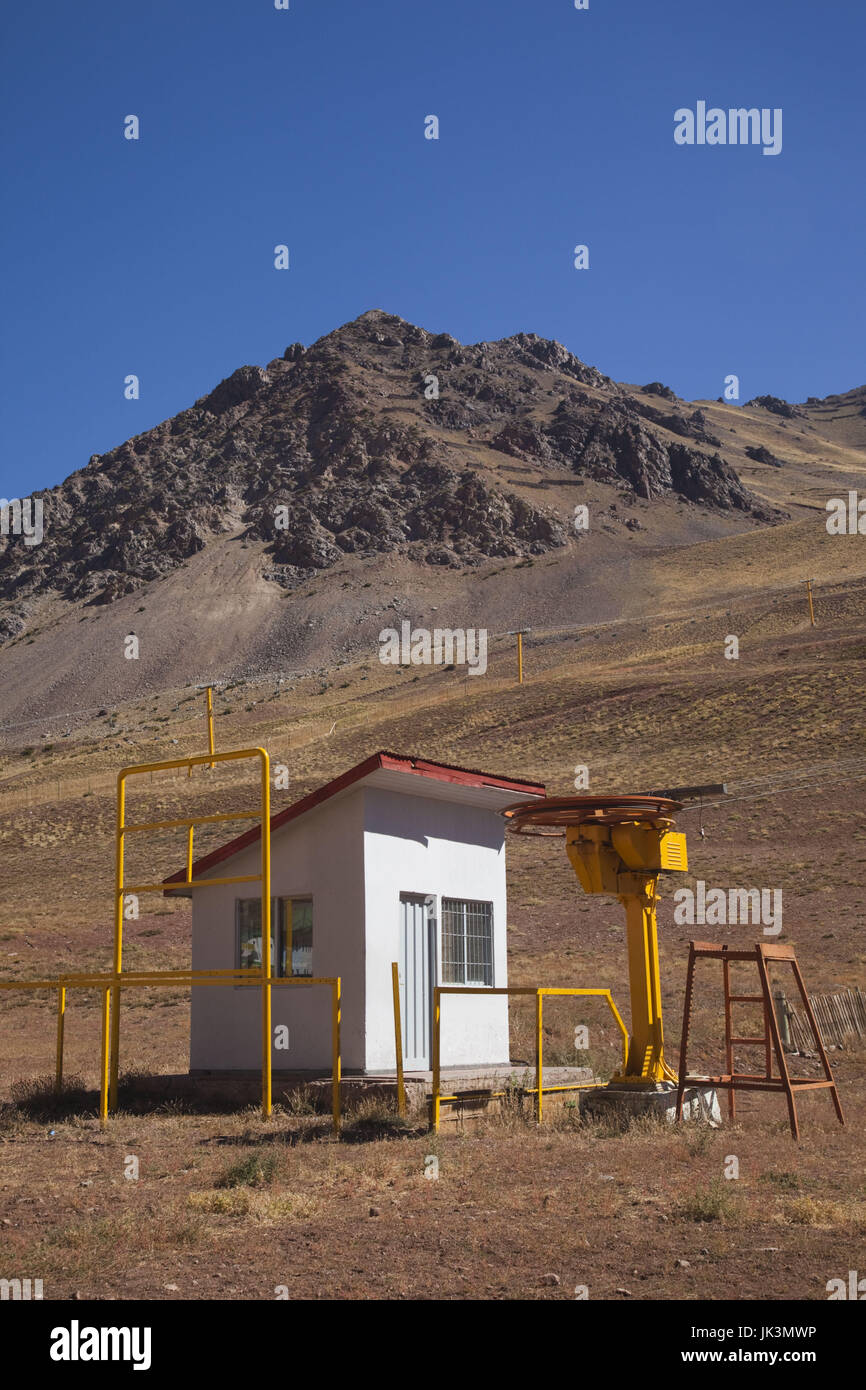 L'Argentine, la Province de Mendoza, Los Penitentes, Communauté andine de ski le long de la RN 7 par la frontière chilienne Banque D'Images