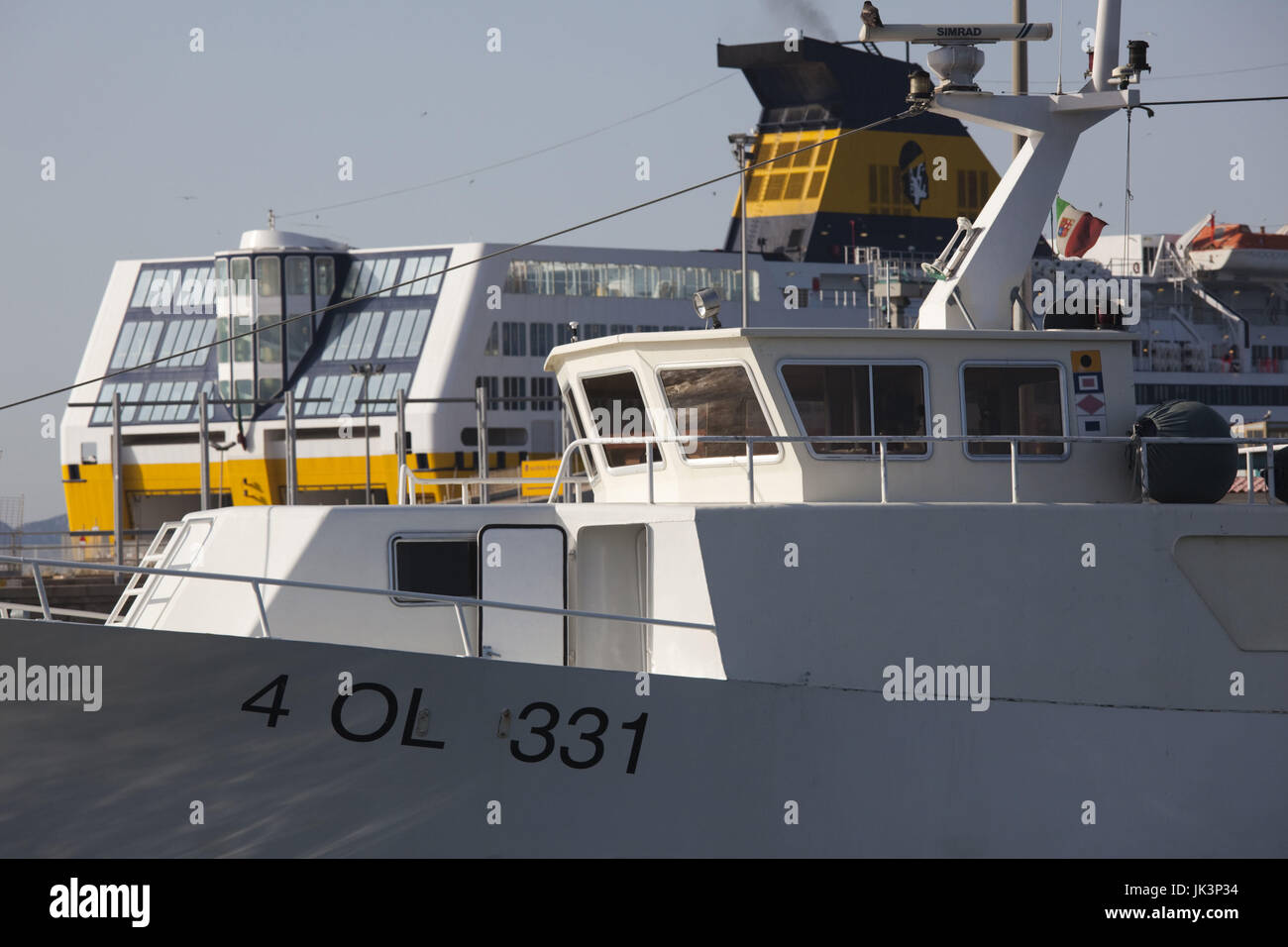 Italie, Sardaigne, Nord de la Sardaigne, Golfo Aranci, island ferry Banque D'Images