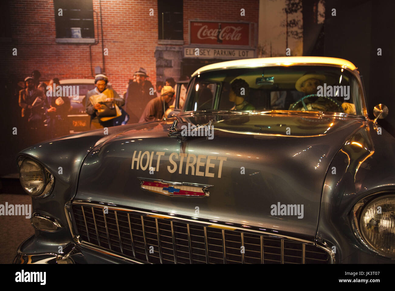 USA, Alabama, Montgomery, Rosa Parks Museum, commémore la vie de Montgomery et manifestant la ségrégation bus Rosa Parks résident, de l'intérieur, dramatisation de l'Boycott Bus de Montgomery Banque D'Images