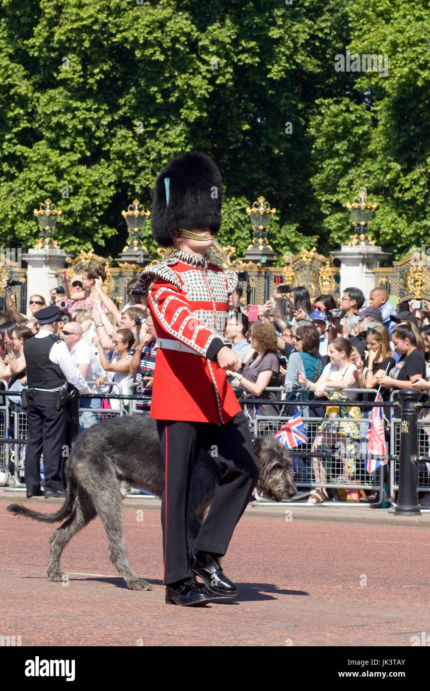 Irish Guards Marching Band Banque D'Images