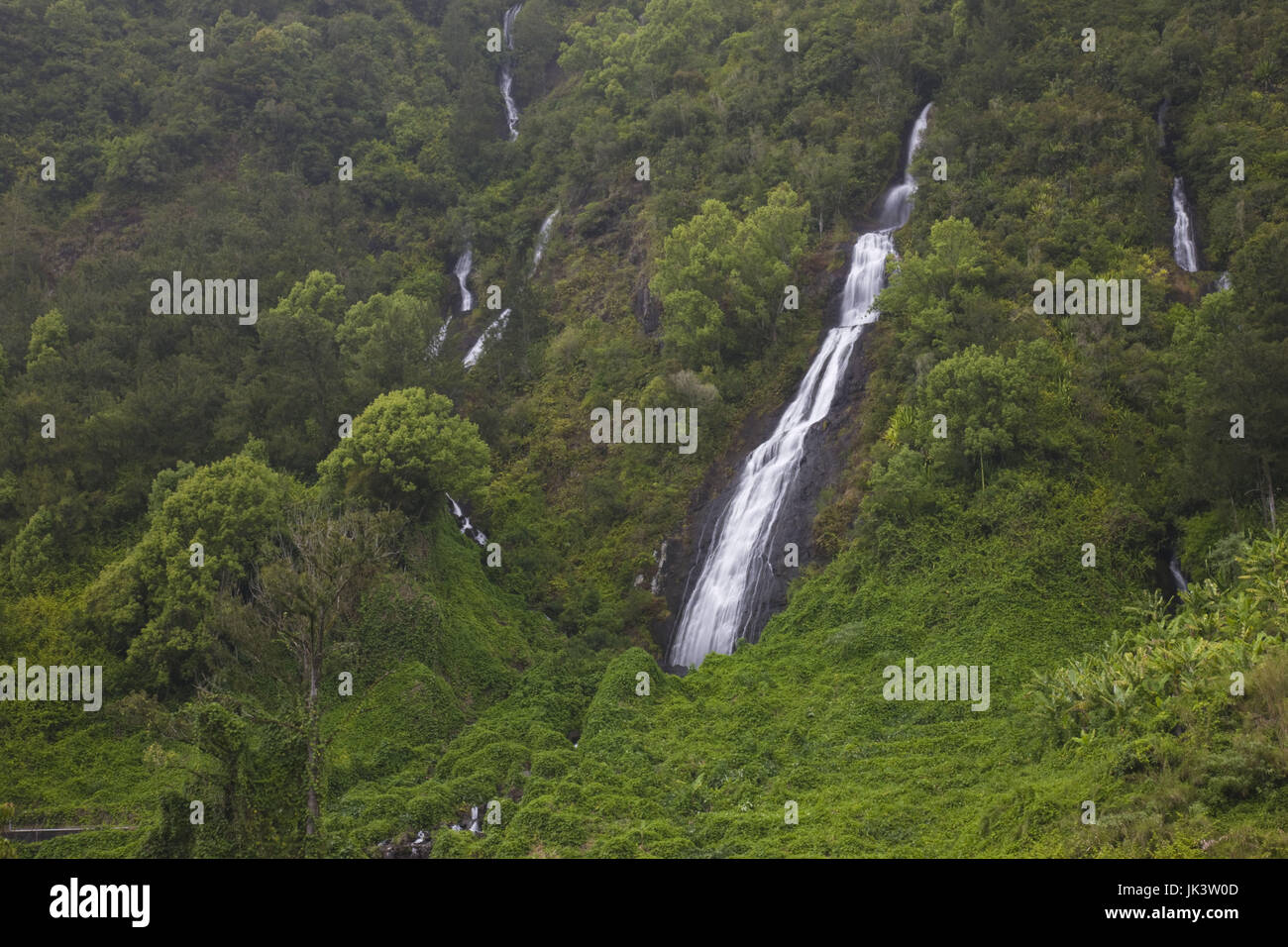 La France, l'île de la réunion, le Cirque de Salazie, Salazie, Cascade du Voile de la mariee cascade Banque D'Images