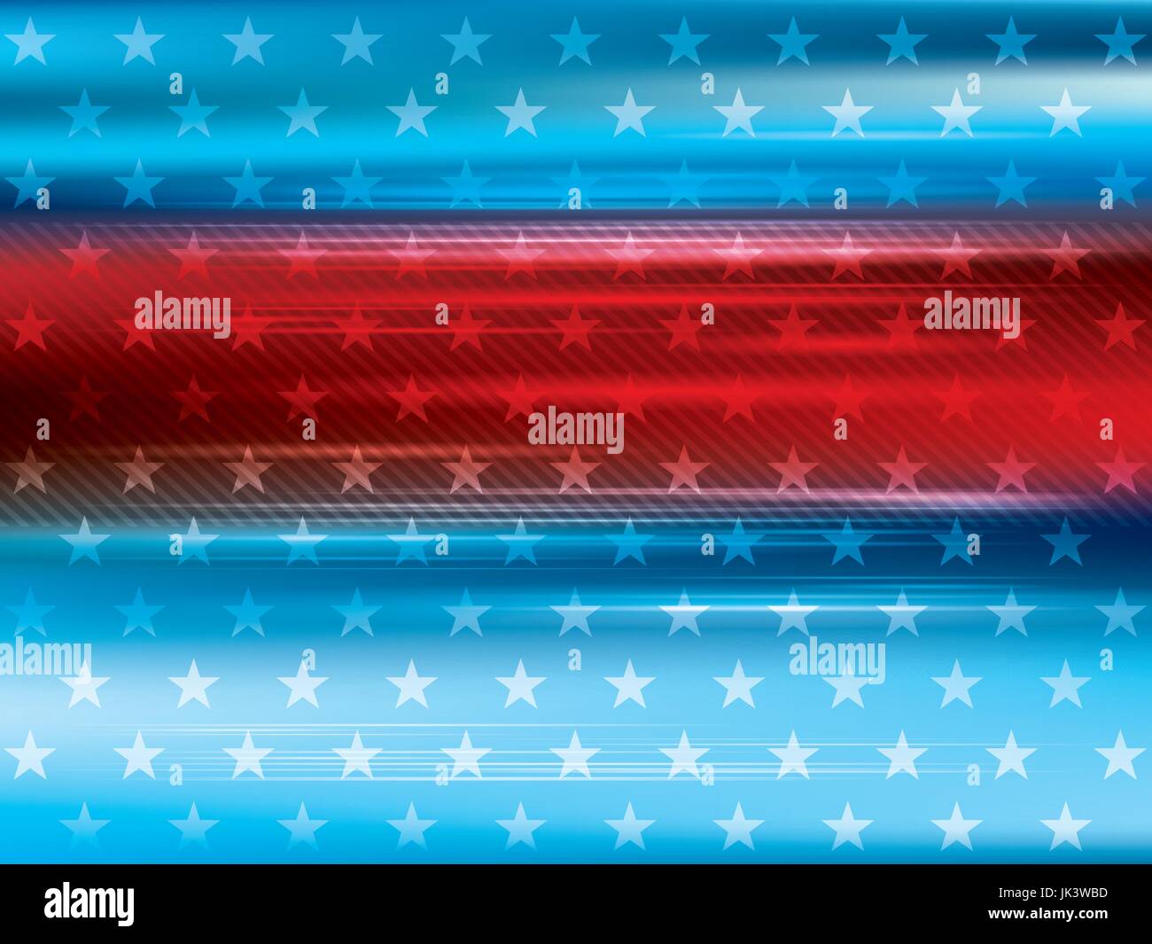 Fond bleu et rouge avec motif étoiles et l'éclat des lumières. Abstract vector background en célébration de l'indépendance des Etats Unis le 4 juillet, 17 Illustration de Vecteur