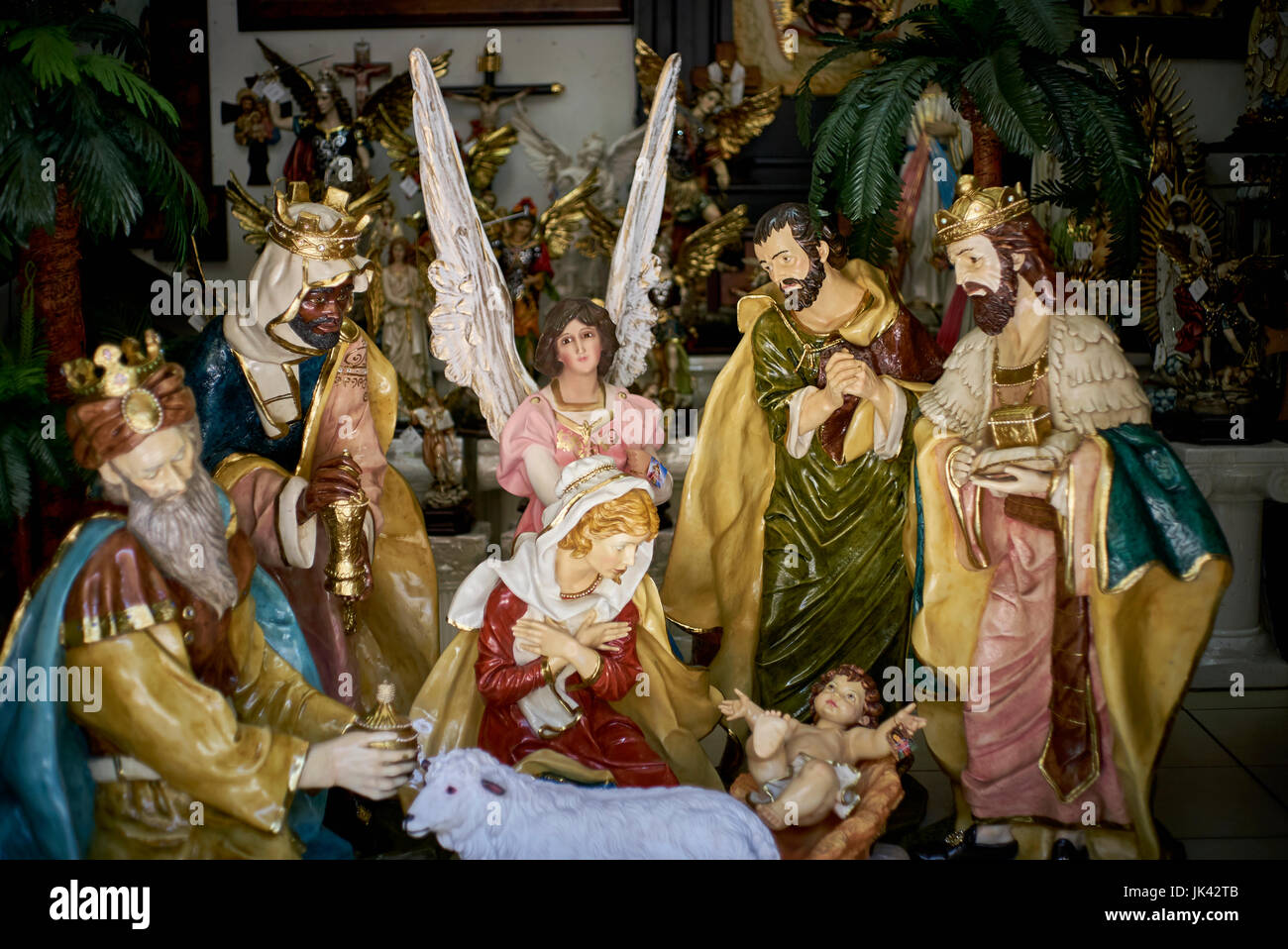 Des statues en crèche Banque D'Images