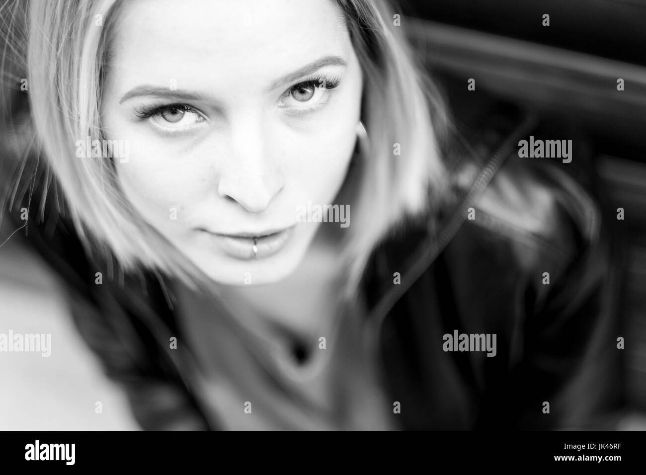 Close up of Caucasian woman face Banque D'Images