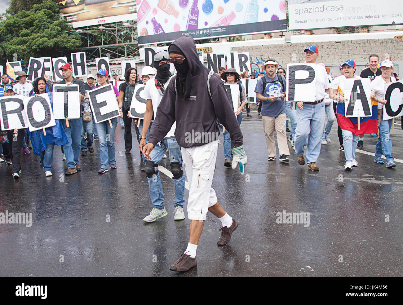 Manifestations à Caracas, Venezuela contre Nicolas Maduro Banque D'Images