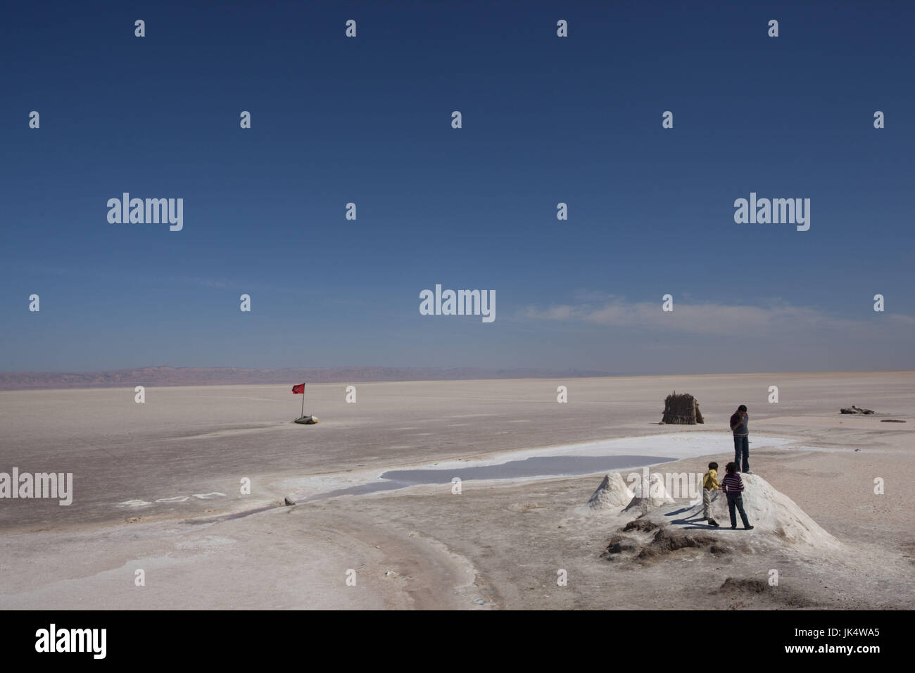 La Tunisie, la Région Provence, Tozeur, Salt Lake à Chott el Jerid Banque D'Images