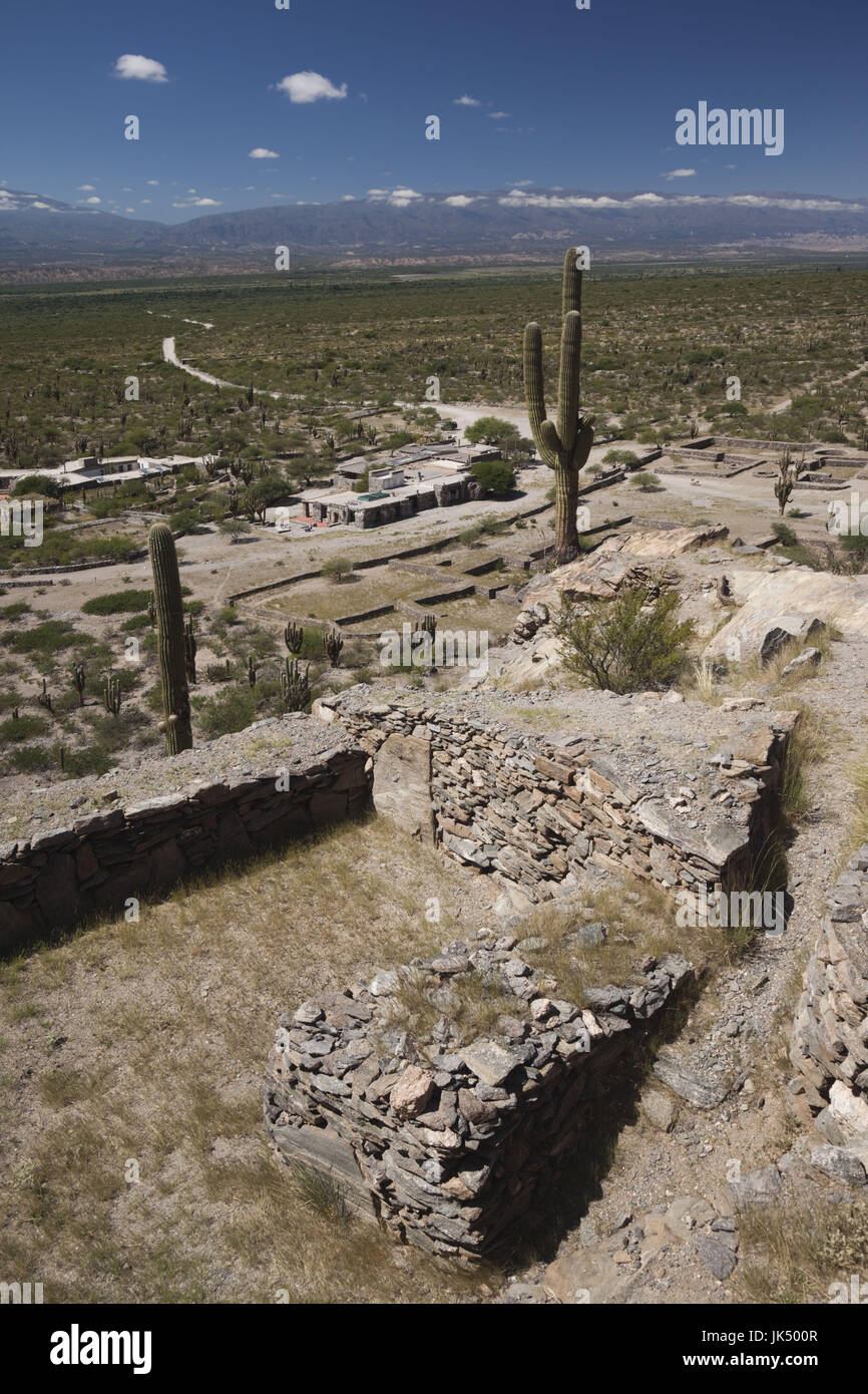 L'Argentine, la province de Tucuman, Quilmes, ruines des anciens peuples autochtones de règlement AD 1000 Banque D'Images