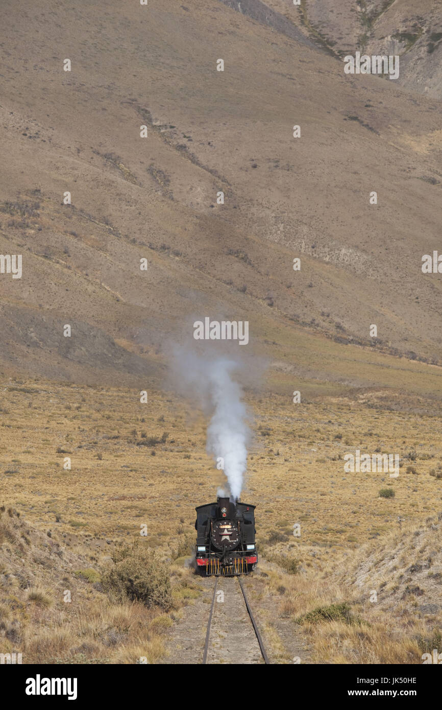 L'Argentine, Patagonie, la Province de Chubut, Esquel, La Trochita jauge étroite, vieux train à vapeur Express de Patagonie Banque D'Images