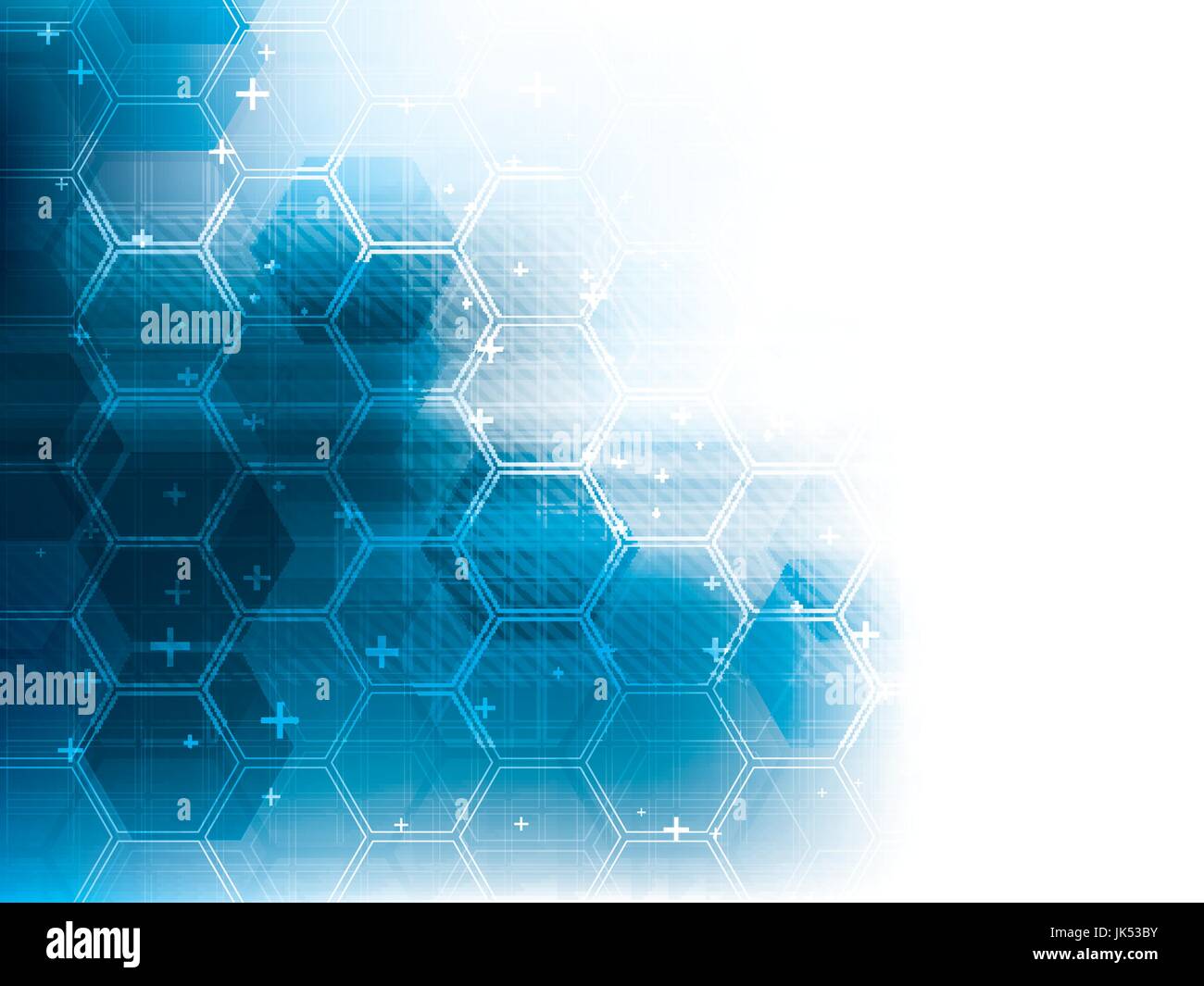 Arrière-plan de la technologie futuriste bleu résumé vecteur numérique avec l'hexagone. Illustration de Vecteur