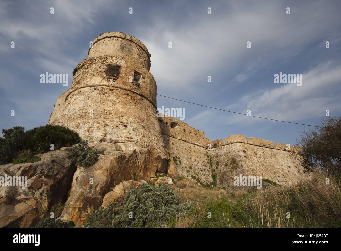 La Tunisie, le nord de la Tunisie, Tabarka, fort génois et le phare Banque D'Images