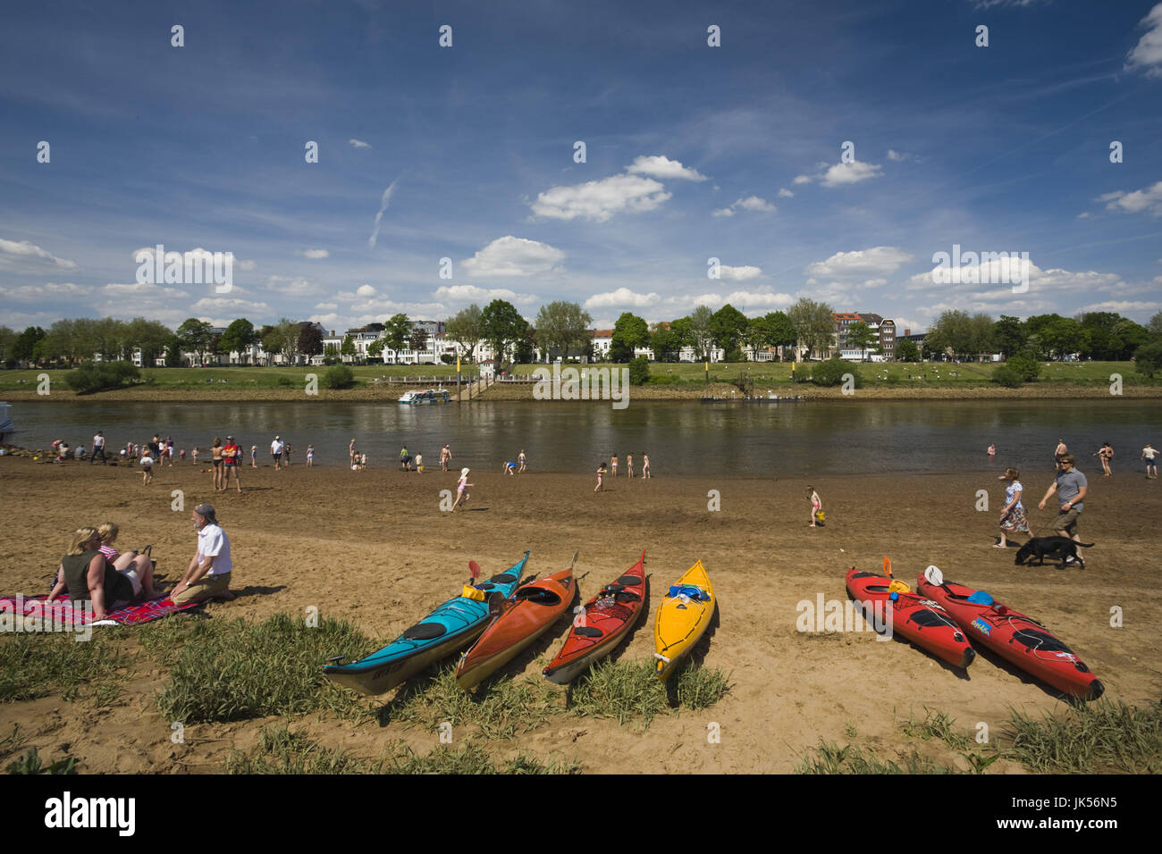 L'Allemagne, l'état de Brême, Brême, 71, plage sur la rivière Weser, Banque D'Images