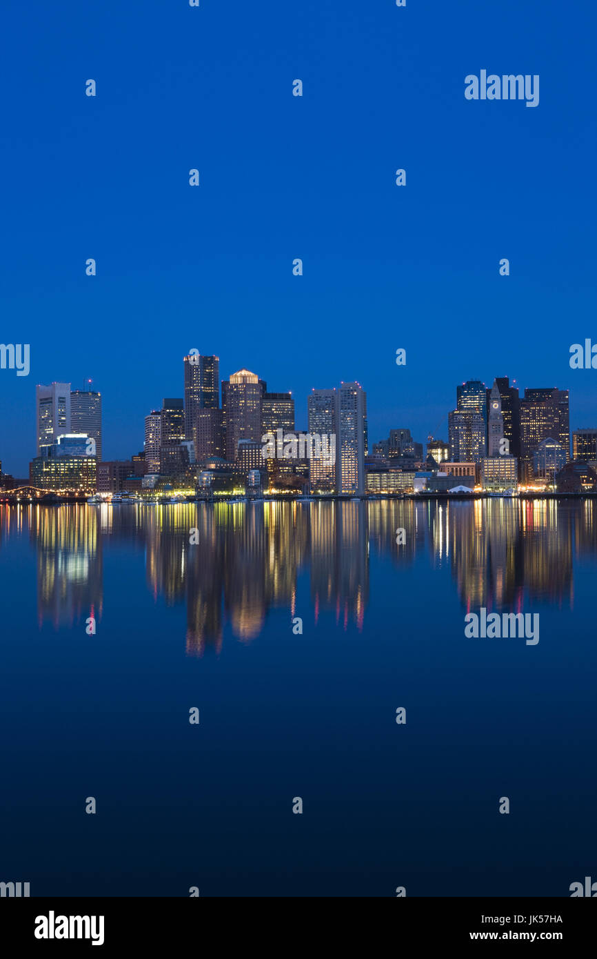 États-unis, Massachusetts, Boston, Financial District de East Boston, l'aube, Banque D'Images