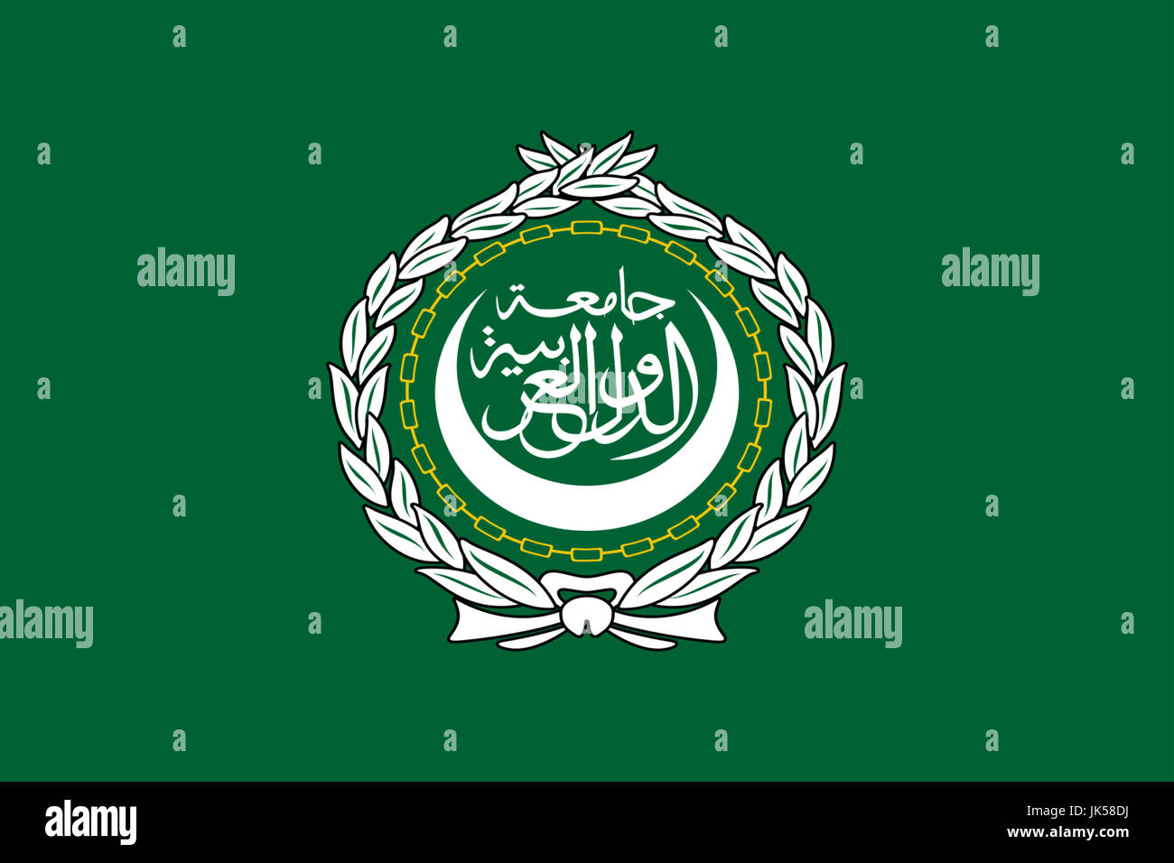 Ligue des États arabes musulmans illustration symbole du drapeau Banque D'Images