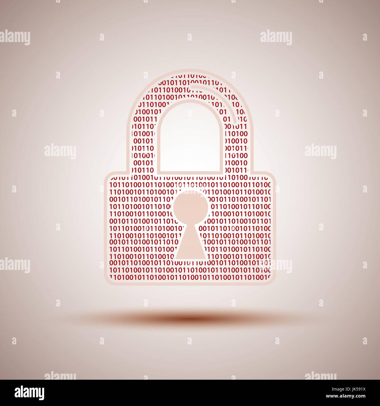L'icône de cadenas de sécurité Internet et de code binaire en fond orange  Image Vectorielle Stock - Alamy