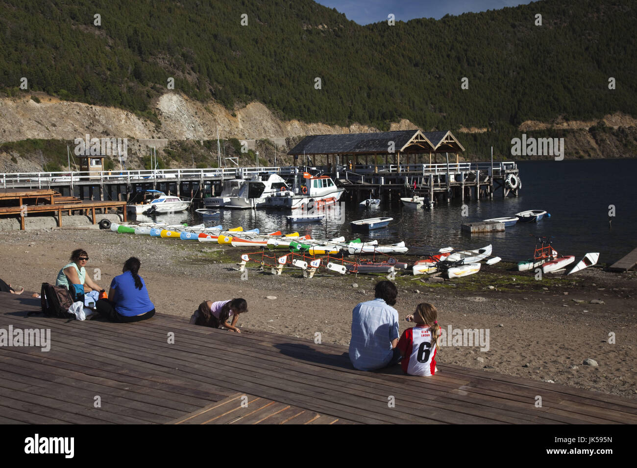 Argentine, province de Neuquen, Lake District, San Martin de los Andes, lac Lacar waterfront Banque D'Images