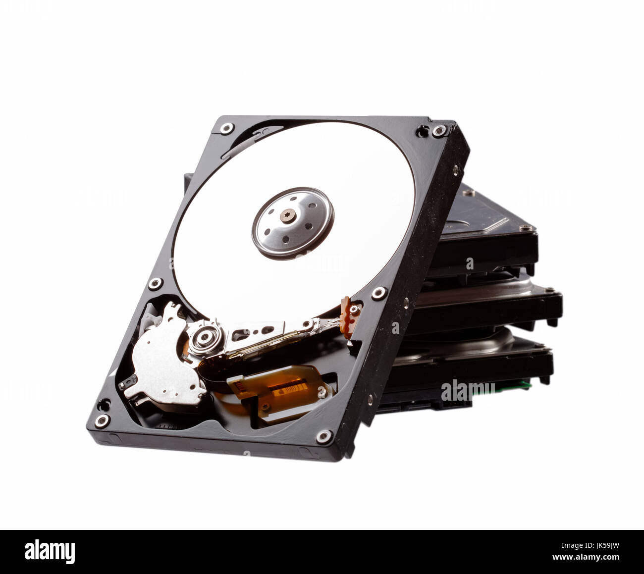 Disque dur isolé sur fond blanc. Banque D'Images