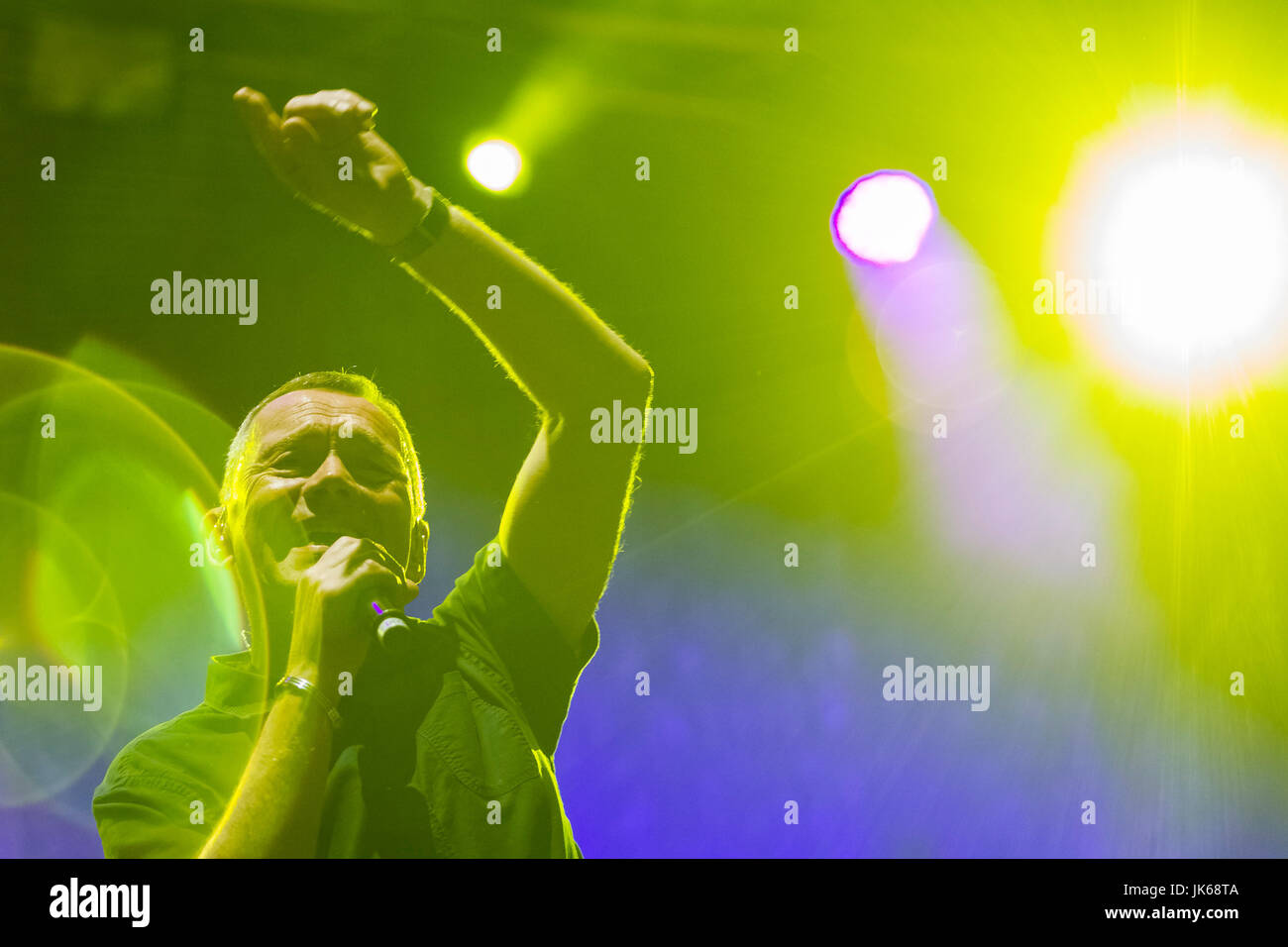 Cartagena, Espagne. 21 juillet, 2017. Le groupe musical britannique UB40 au cours de leur performance à la Mar de Musicas Festival. Credit : ABEL F. ROS/Alamy Live News Banque D'Images