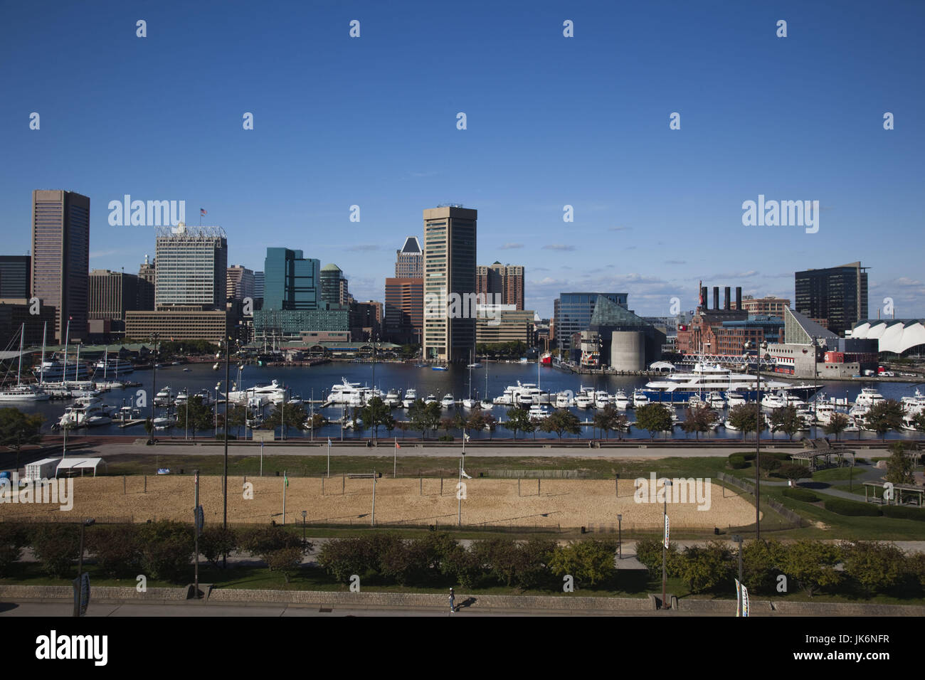 USA, Maryland, Baltimore, Inner Harbor, skyline de Federal Hill Banque D'Images