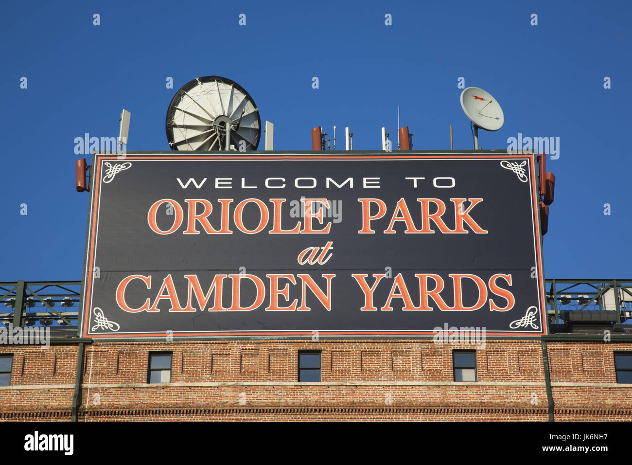 USA, Maryland, Baltimore, l'Oriole Park at Camden Yards, Baseball Stadium, domicile des orioles de Baltimore Banque D'Images