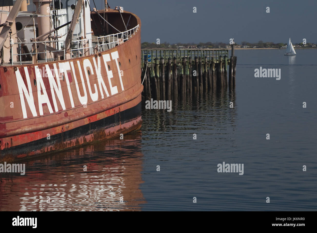 USA, New York, Long Island, Oyster Bay, Nantucket Lightship, Oyster Bay Harbor Banque D'Images