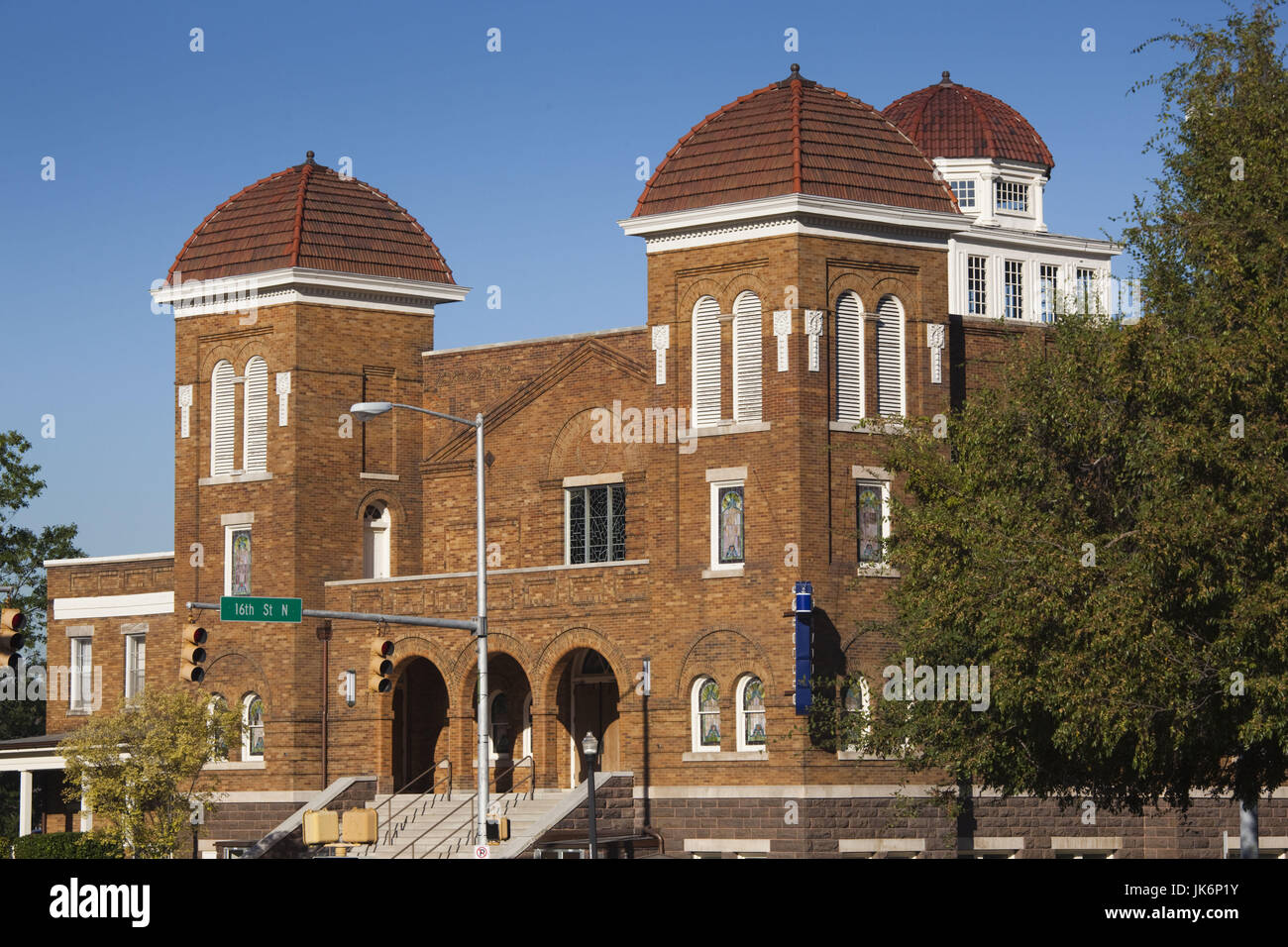 USA, Alabama, Birmingham, Église baptiste de Kelly Ingram Park Banque D'Images