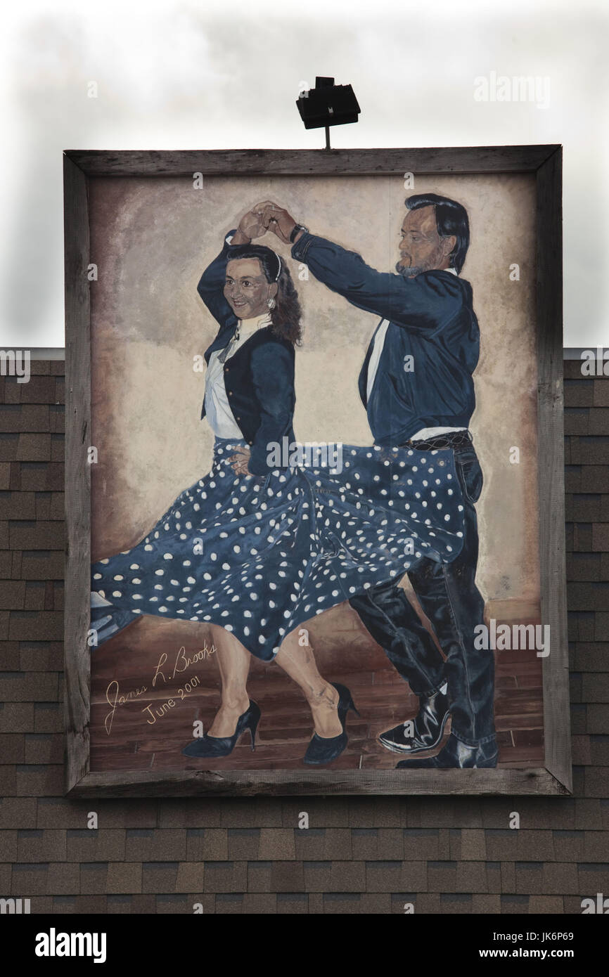 USA, Louisiane, pays Cajun, Breaux Bridge, Mulate's Restaurant Cajun Original, dance hall sign Banque D'Images