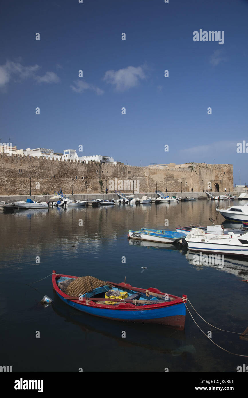 La Tunisie, le nord de la Tunisie, Bizerte, Vieux Port, le Fort de la Kasbah Banque D'Images