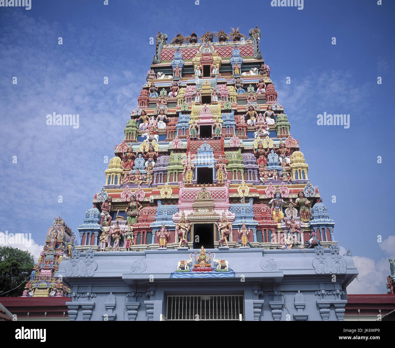 La Malaisie, Penang, George Town, Nattukottai Chettiars, Shiwa Hindu Tempel la façade, Asien, Tempel, Bauwerk, Sehenswürdigkeit, Architektur, Glaube, Religion, bunt, farbig, außen, Banque D'Images