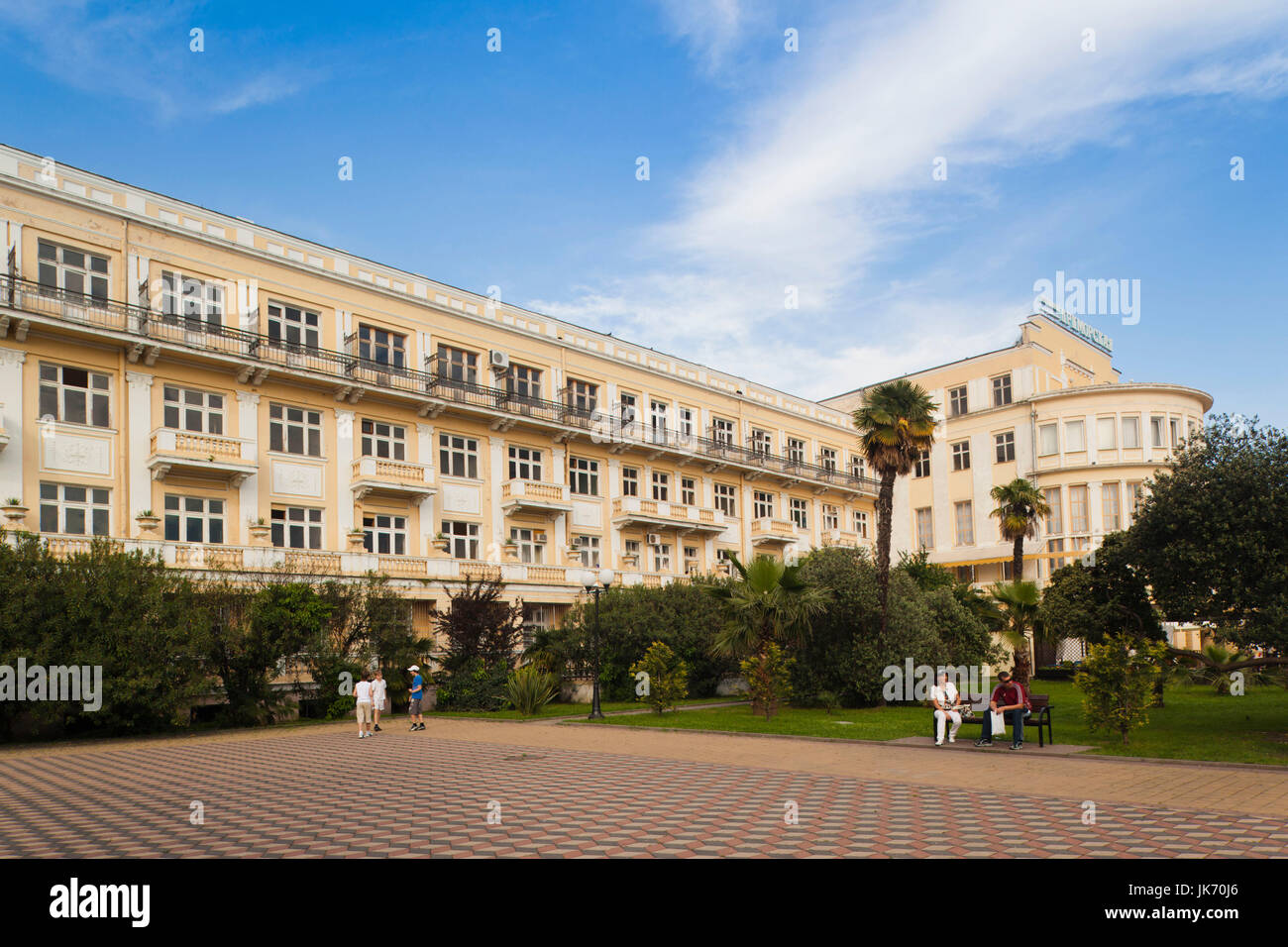 La Russie, de la côte de la mer Noire, Sotchi, Primorskaya Hotel Banque D'Images