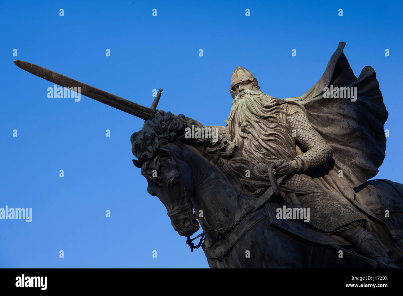 L'Espagne, Castilla y Leon Région, Province de Burgos, Burgos, statue d'El Cid Banque D'Images