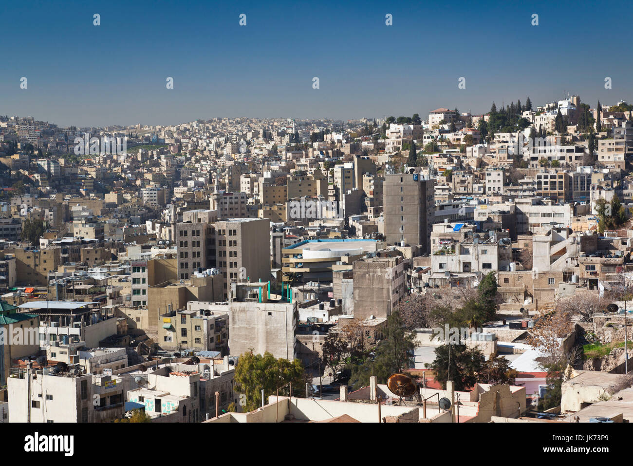 La Jordanie, Amman, augmentation de la ville depuis la Citadelle Banque D'Images