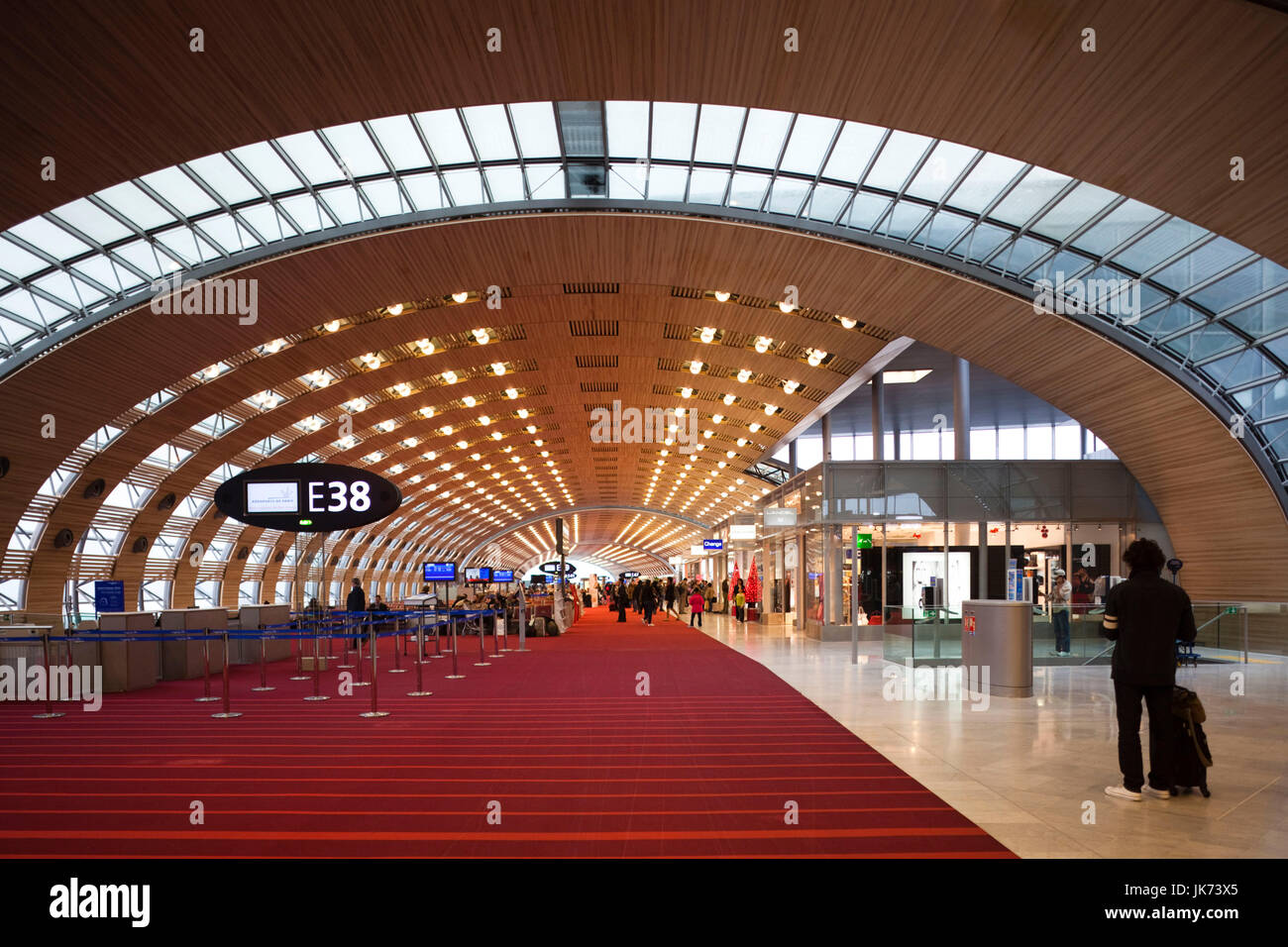France, Paris, Aéroport Charles De Gaulle, Aerogare 2-Terminal E, zone de départ de l'international Banque D'Images