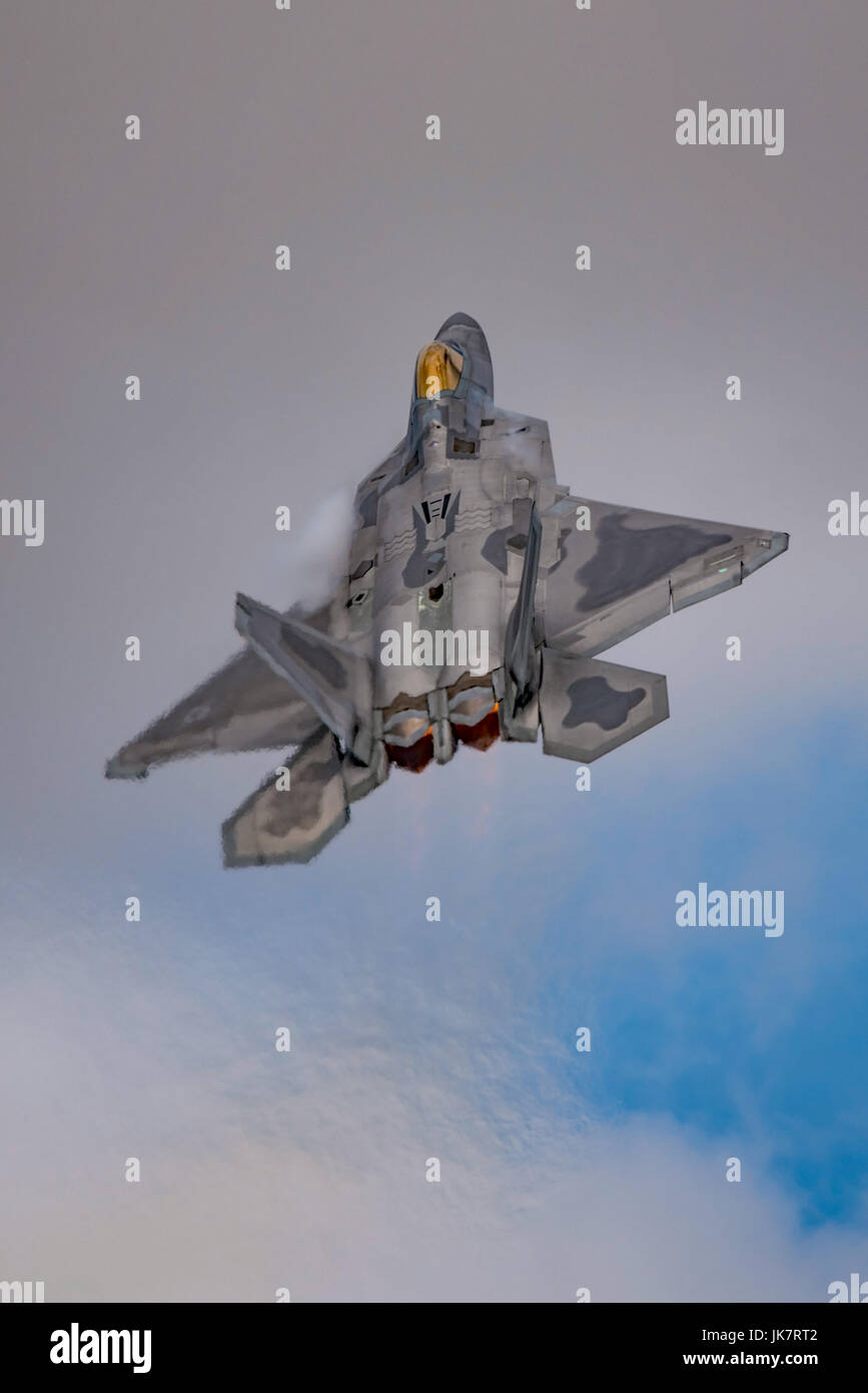 United States Air Force Lockheed Martin F-22 Raptor afficher au Royal International Air Tattoo, RAF Fairford, UK le 14 juillet 2017. Banque D'Images