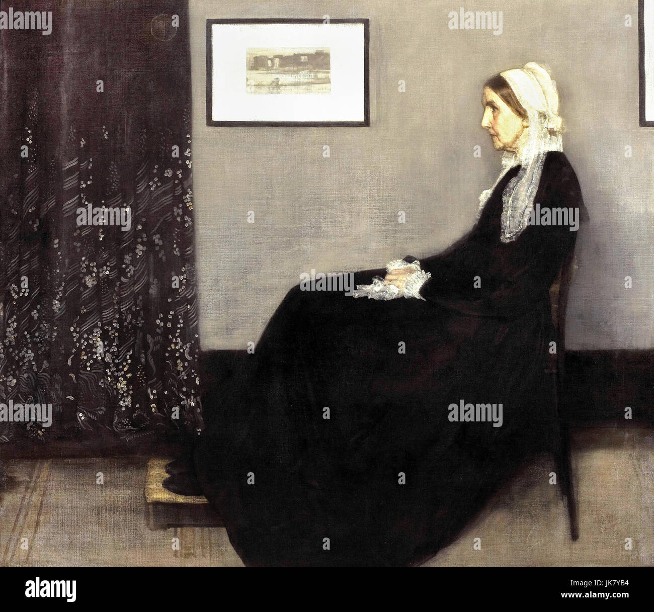 James Abbott McNeill Whistler, Portrait de Mère de l'artiste 1871 Huile sur toile. Musée d'Orsay, Paris, France. Banque D'Images